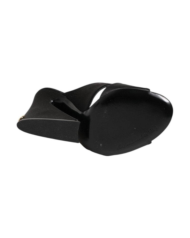 Dolce & Gabbana Black Keira Baroque High Heel Sandals Shoes Glam Steals