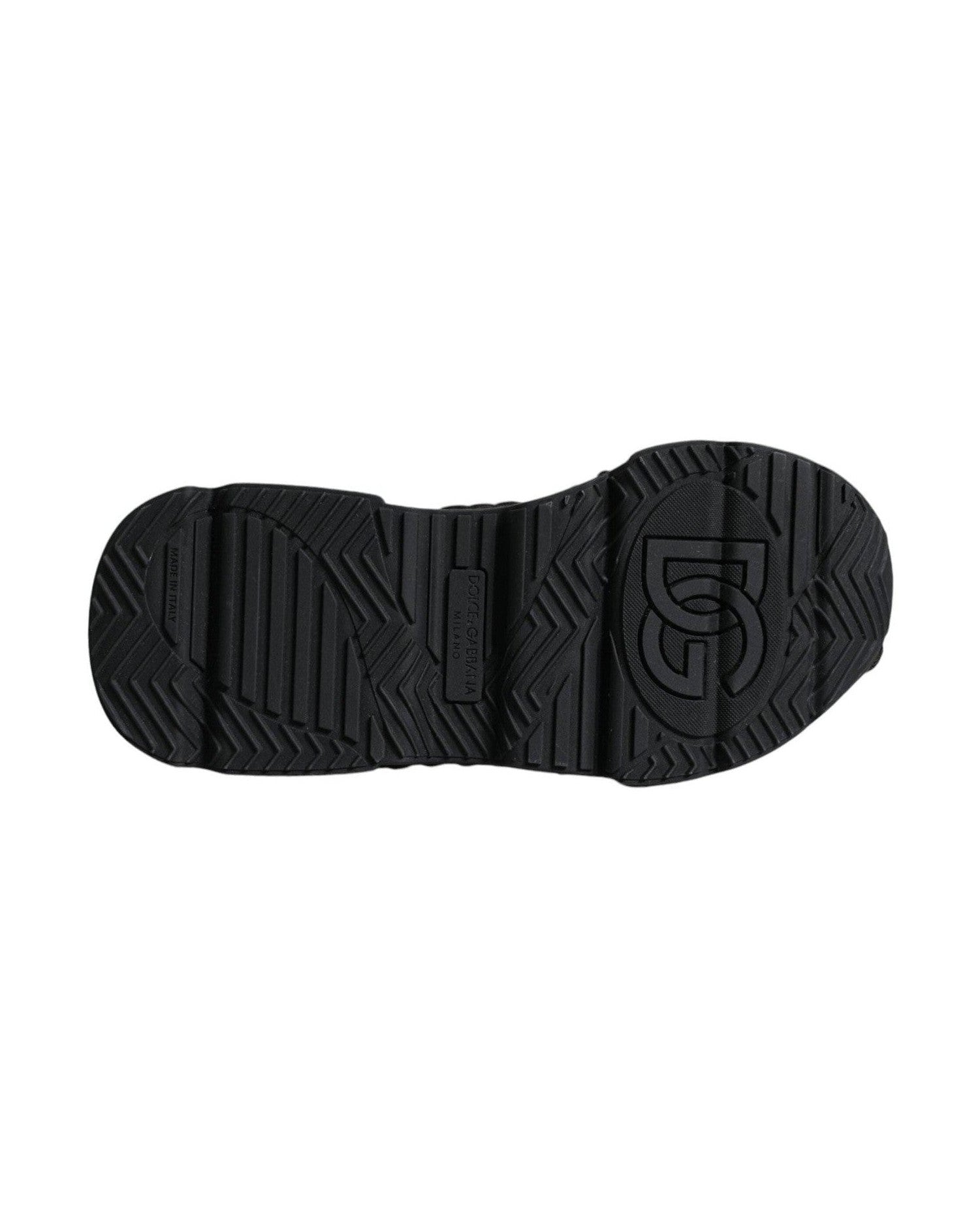 Dolce & Gabbana Black Knitted Daymaster Sneakers Shoes Glam Steals