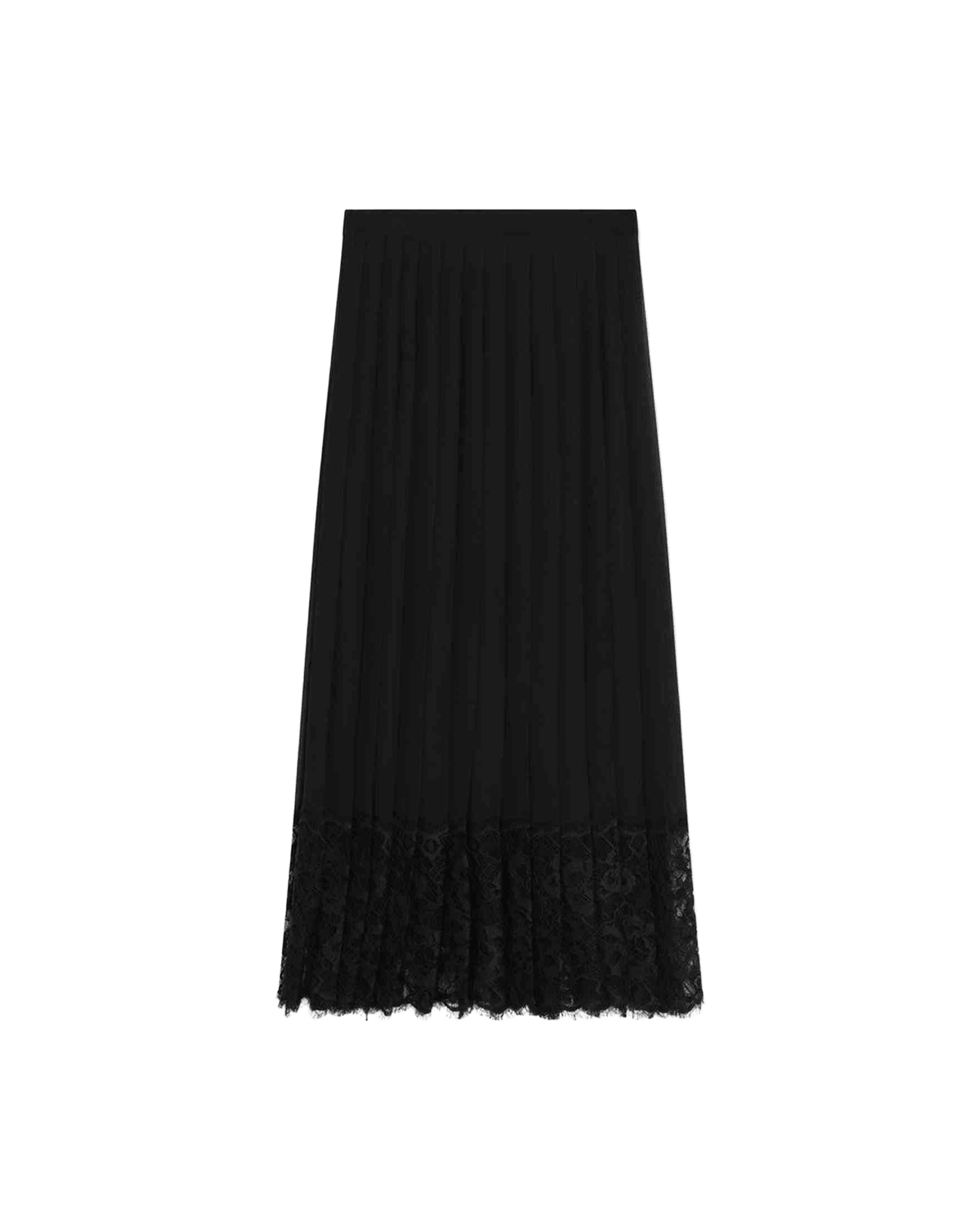 Dolce & Gabbana Black Lace Dolce&gabbana Gonna Midi in Chiffon and Glam Steals