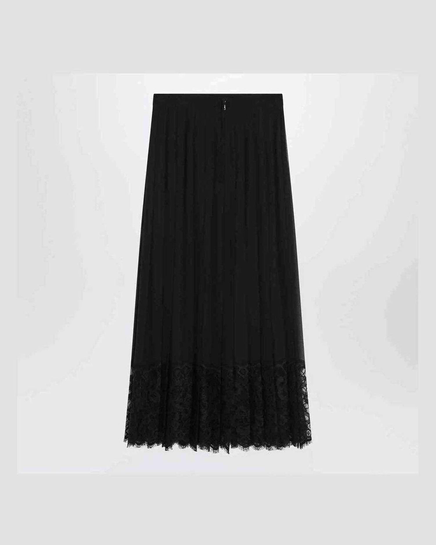 Dolce & Gabbana Black Lace Dolce&gabbana Gonna Midi in Chiffon and Glam Steals