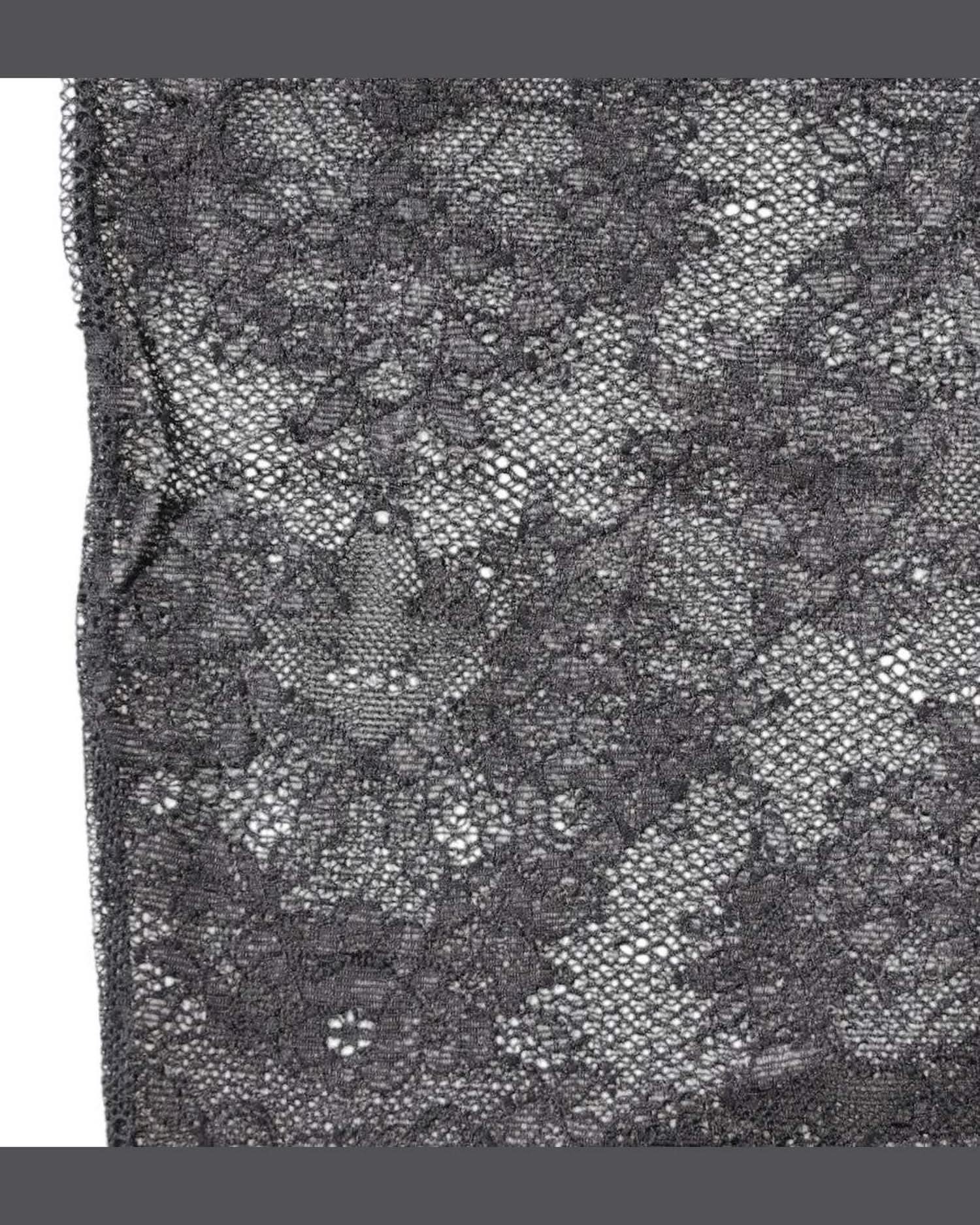 Dolce & Gabbana Black Lace Floral Cotton Stretch Stockings Socks Socks