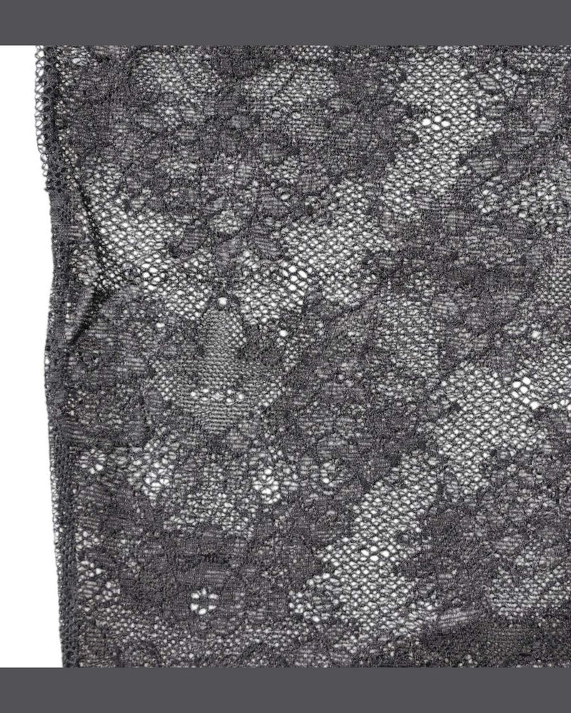 Dolce & Gabbana Black Lace Floral Cotton Stretch Stockings Socks Socks