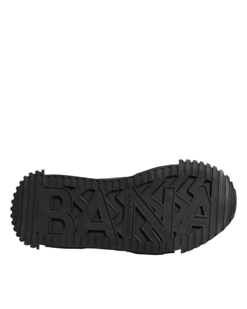 Dolce & Gabbana Black Lace Logo Low Top Ns1 Sneakers Shoes Glam Steals