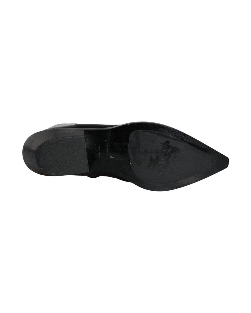 Dolce & Gabbana Black Leather Ankle Boots Booties Shoes Boots