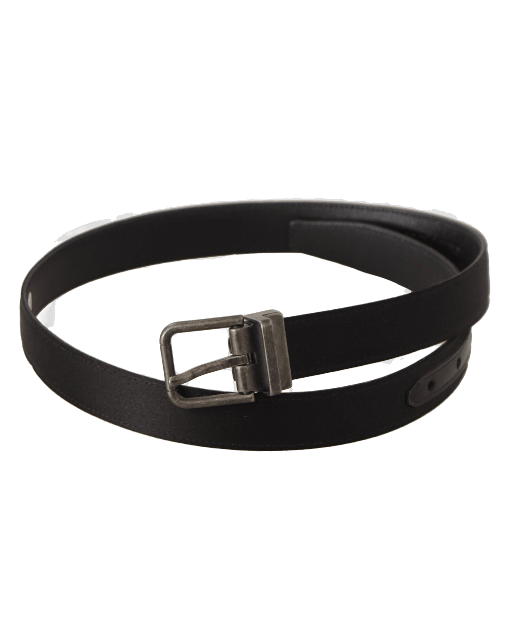 Dolce & Black Gabbana Leather Calfskin Vintage Metal Buckle Belt Glam Steals