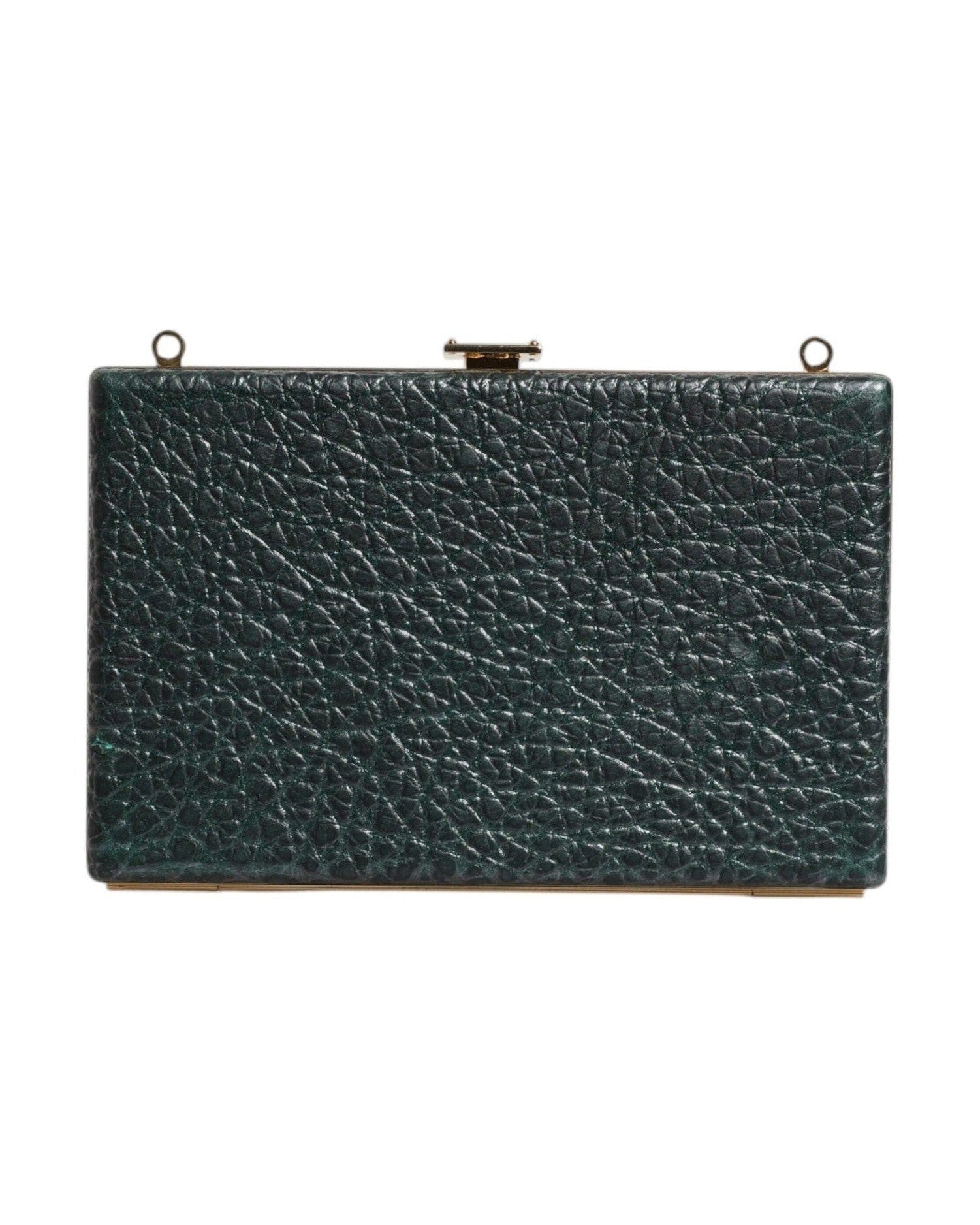 Dolce & Gabbana Leather Clutch Evening Crossbody Black Bag Glam Steals