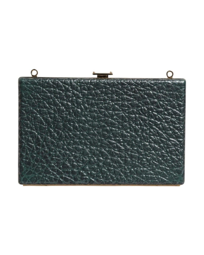 Dolce & Gabbana Leather Clutch Evening Crossbody Black Bag Glam Steals