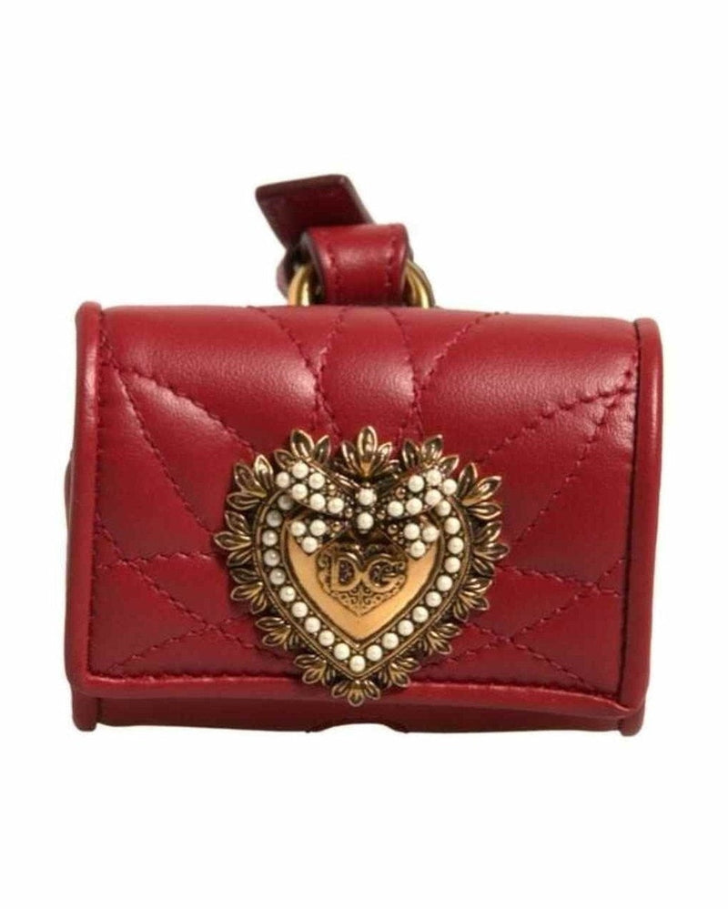 Dolce & Gabbana Leather Devotion Heart Strap Airpod Black Case Glam Steals