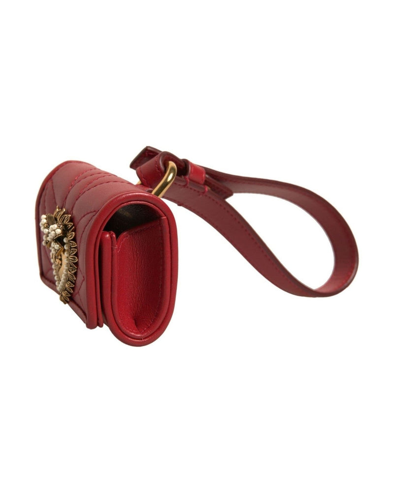 Dolce & Gabbana Leather Devotion Heart Strap Airpod Black Case Glam Steals