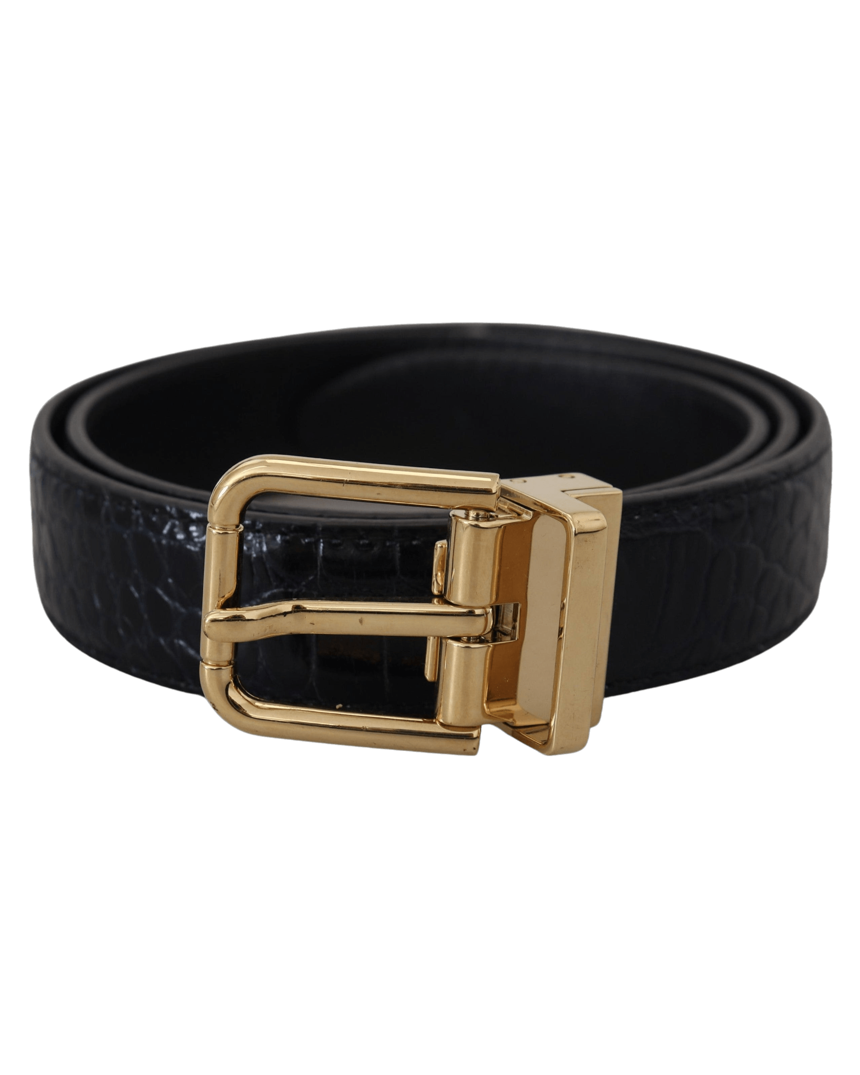 Dolce & Black Gabbana Leather Exotic Metal Buckle Belt Glam Steals