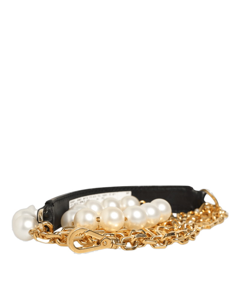 Dolce & Black Gabbana Leather Chain Bag Accessory Shoulder Strap Glam Steals