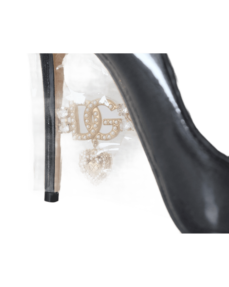 Dolce & Gabbana Black Leather Heels Glam Steals