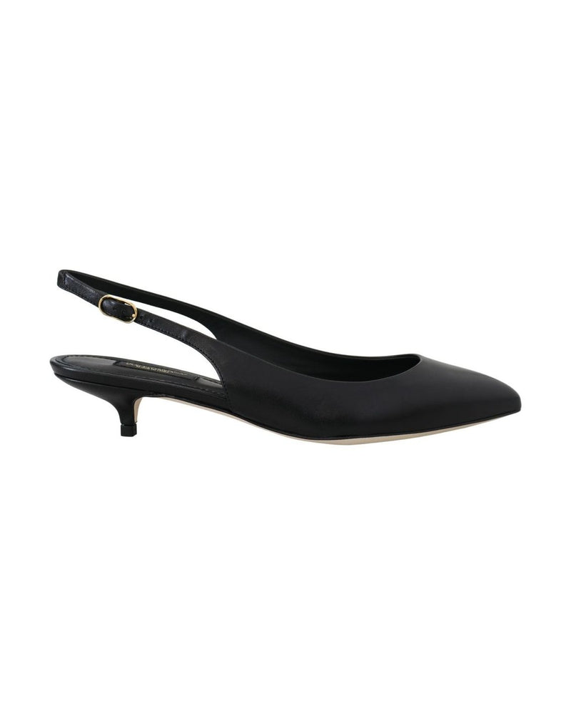 Dolce & Gabbana Black Leather High Heel Pumps Glam Steals
