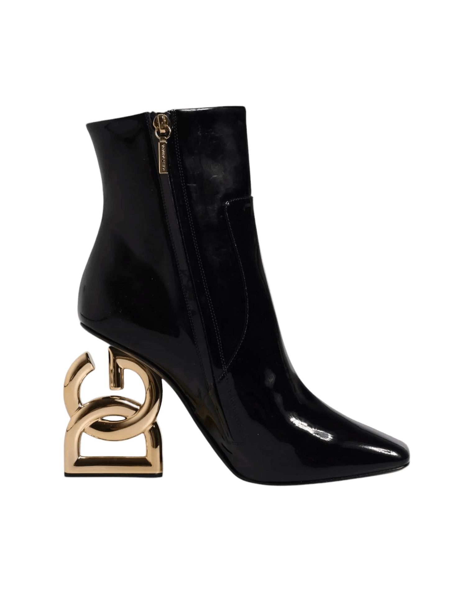 Dolce & Gabbana Black Leather Jackie Mid Calf Boots Shoes Glam Steals