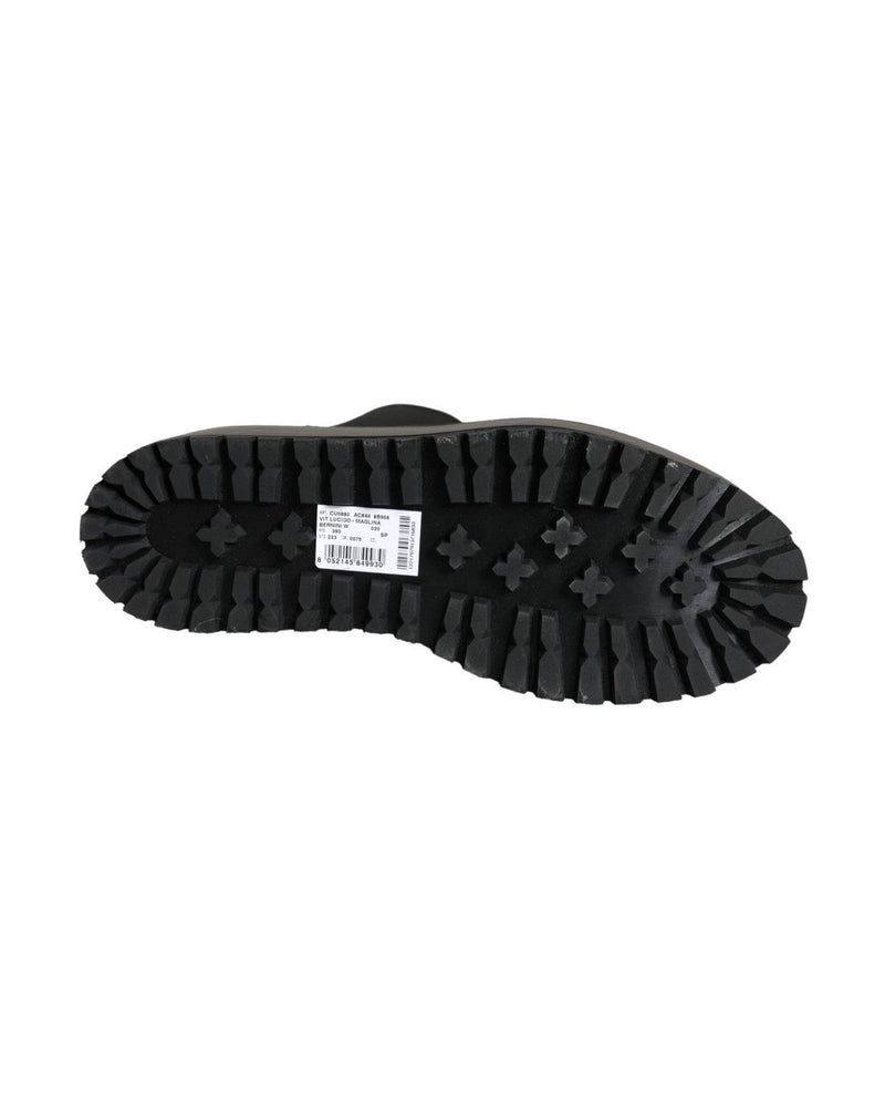 Dolce & Gabbana Black Leather Jersey Knee High Boots Shoes Boots