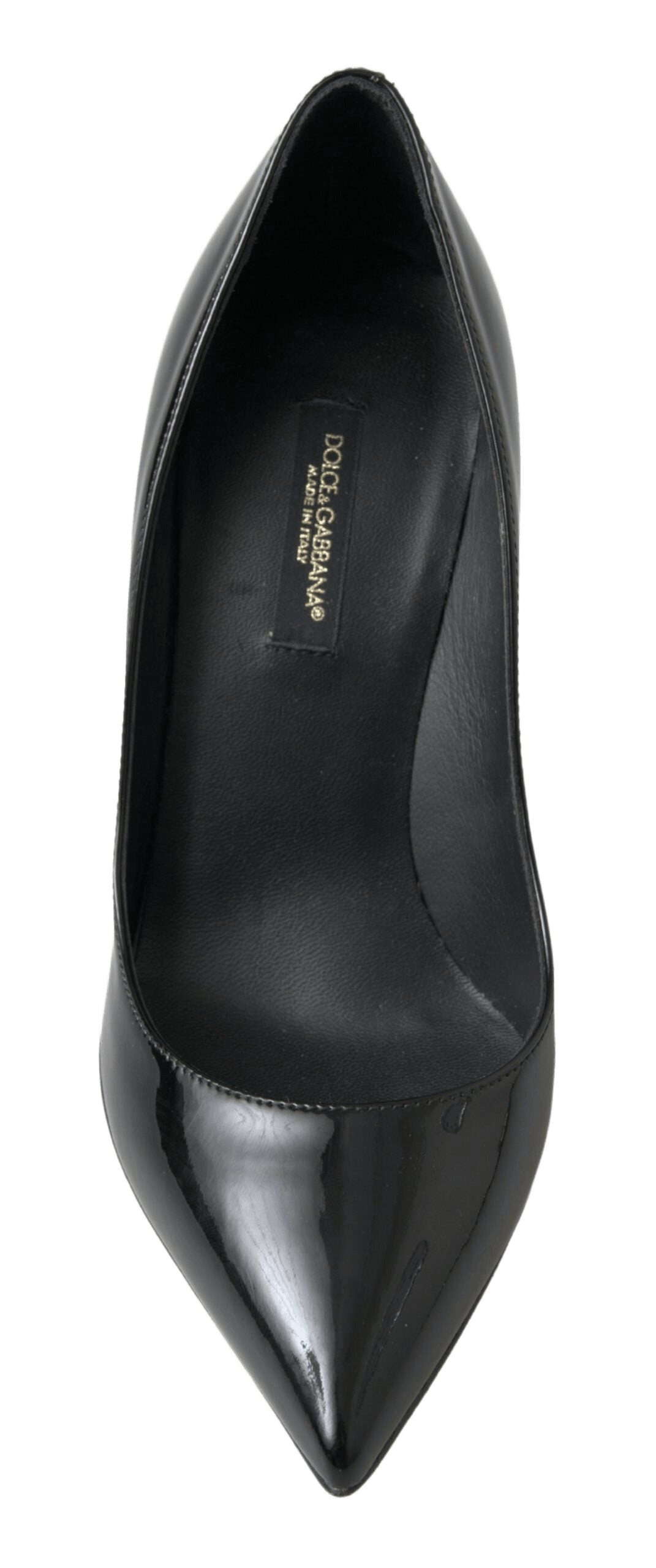 Dolce & Gabbana Black Leather Patent High Heels Pumps Shoes Glam Steals