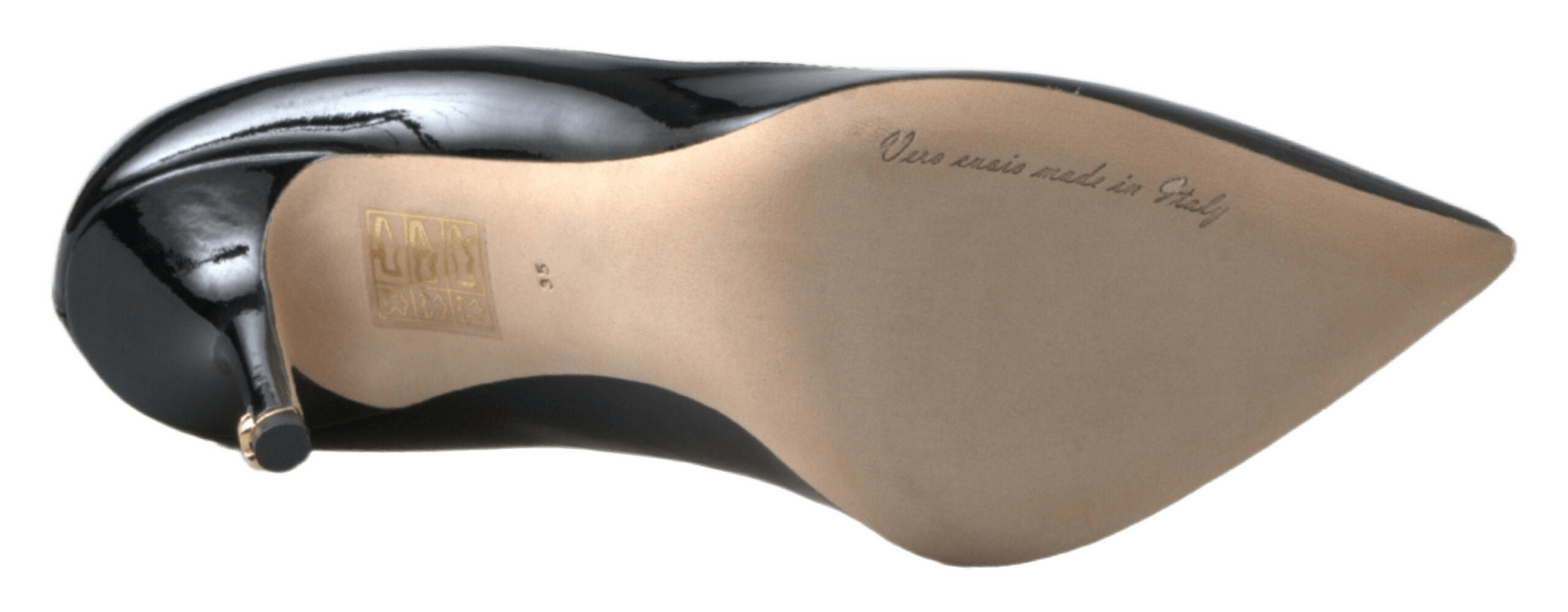 Dolce & Gabbana Black Leather Patent High Heels Pumps Shoes Glam Steals