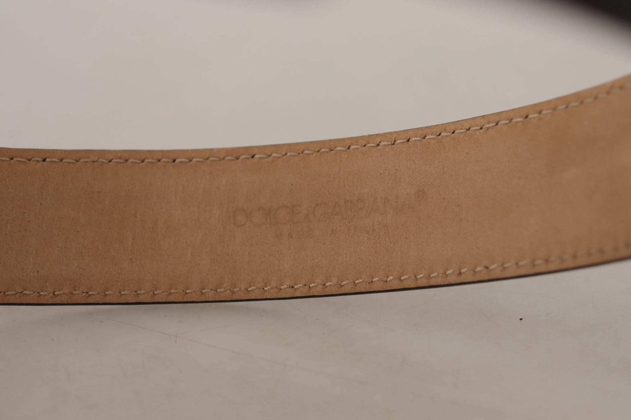 Dolce & Gabbana Black Leather Solid Classic Gold Waist Buckle Belt Belts