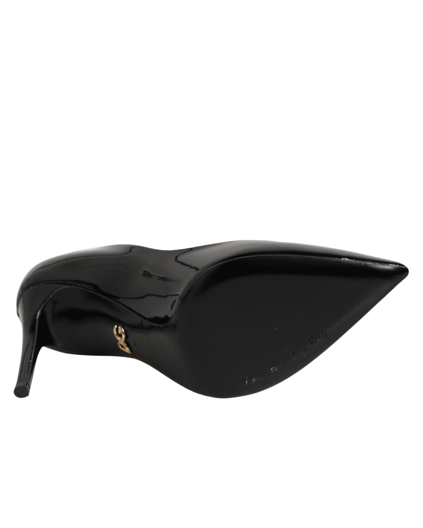 Dolce & Gabbana Black Leather Stiletto Heels Pumps Shoes Glam Steals