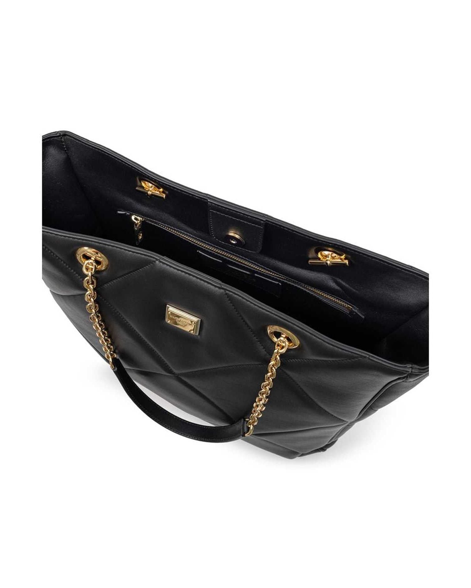 Dolce & Gabbana Black Leather Tote Bag Glam Steals