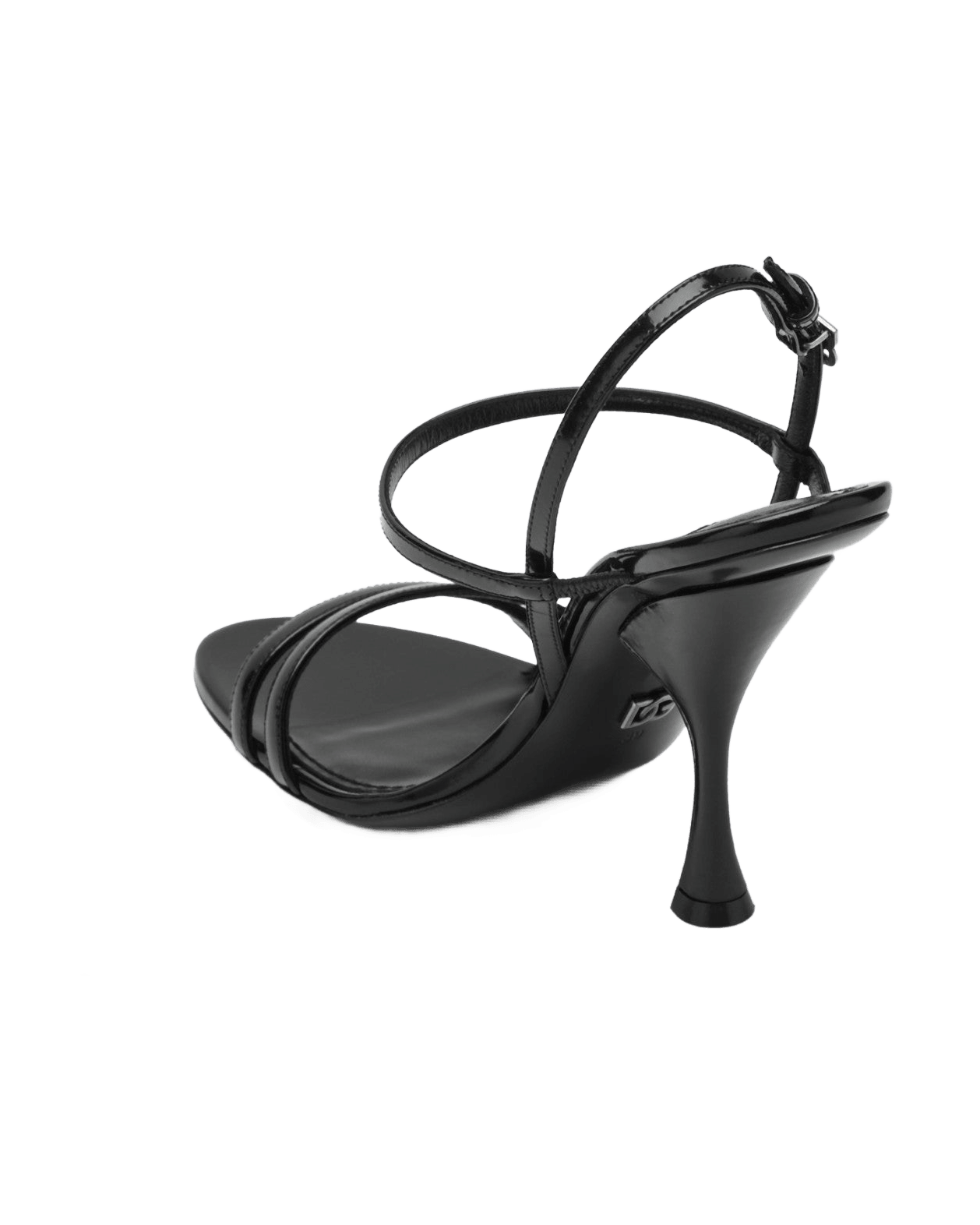 Dolce & Gabbana Black Leather and Polished Calf Sandals Glam Steals