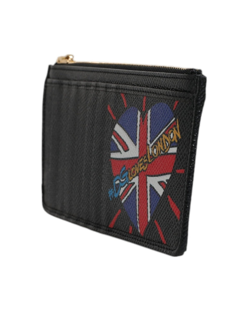 Dolce & Gabbana Leather #Dgloveslondon Cardholder Case Black Wallet Glam Steals