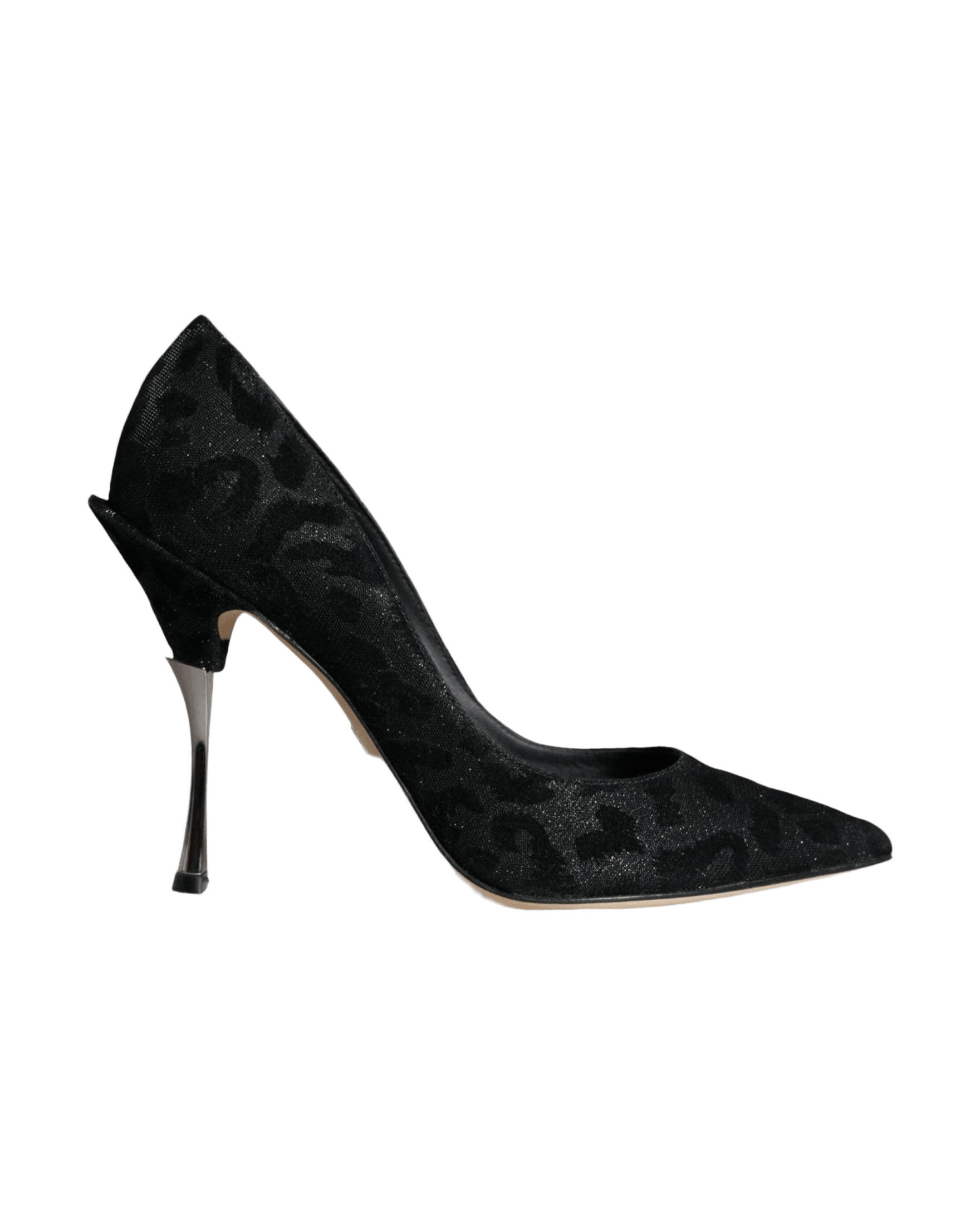 Dolce & Gabbana Black Leopard Lurex High Heels Pumps Shoes Glam Steals