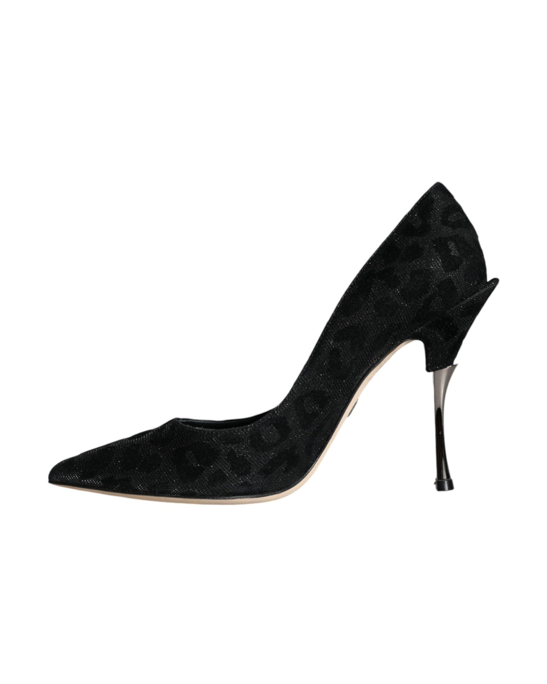 Dolce & Gabbana Black Leopard Lurex High Heels Pumps Shoes Glam Steals