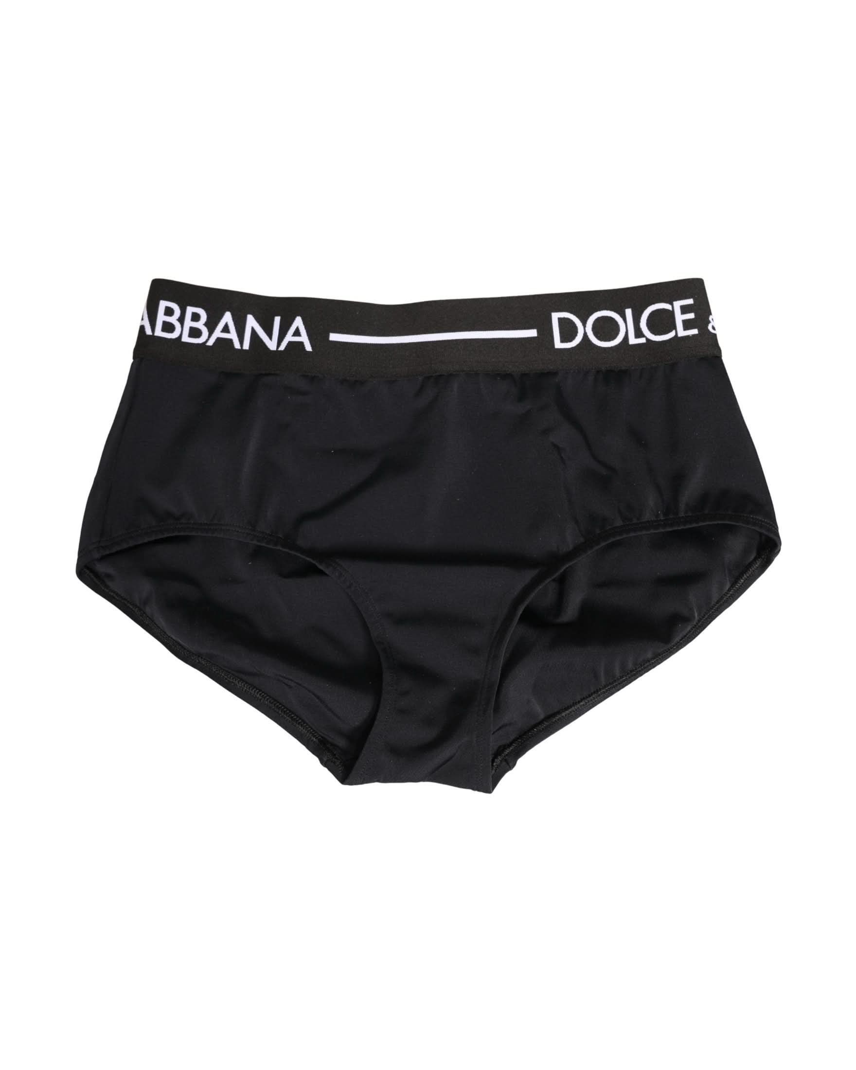 Dolce & Gabbana Black Logo Waistband Coulotte Panty Underwear Glam Steals