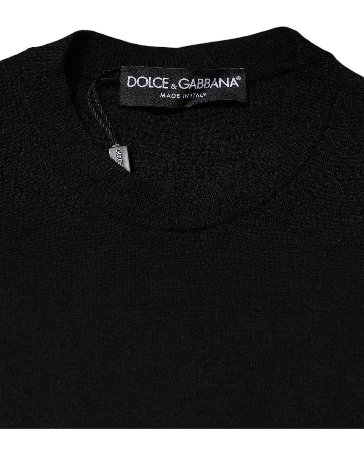 Dolce & Gabbana Black Long Sleeves Bodycon Sheath Dress Glam Steals