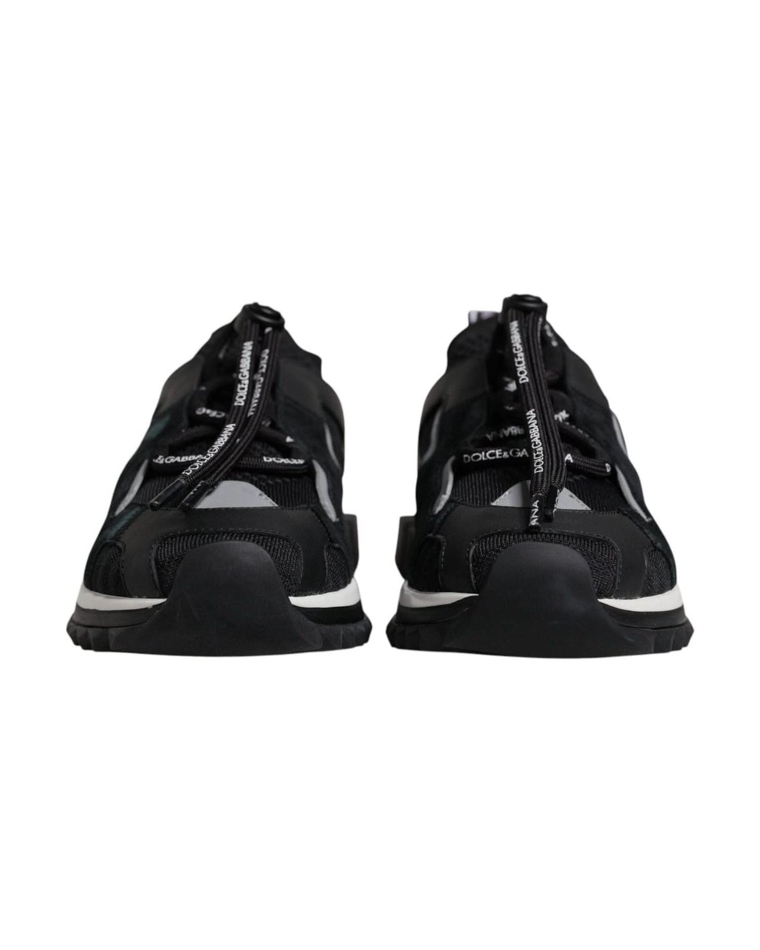 Dolce & Gabbana Black Mesh Sorrento Trekking Sneakers Shoes Sneakers