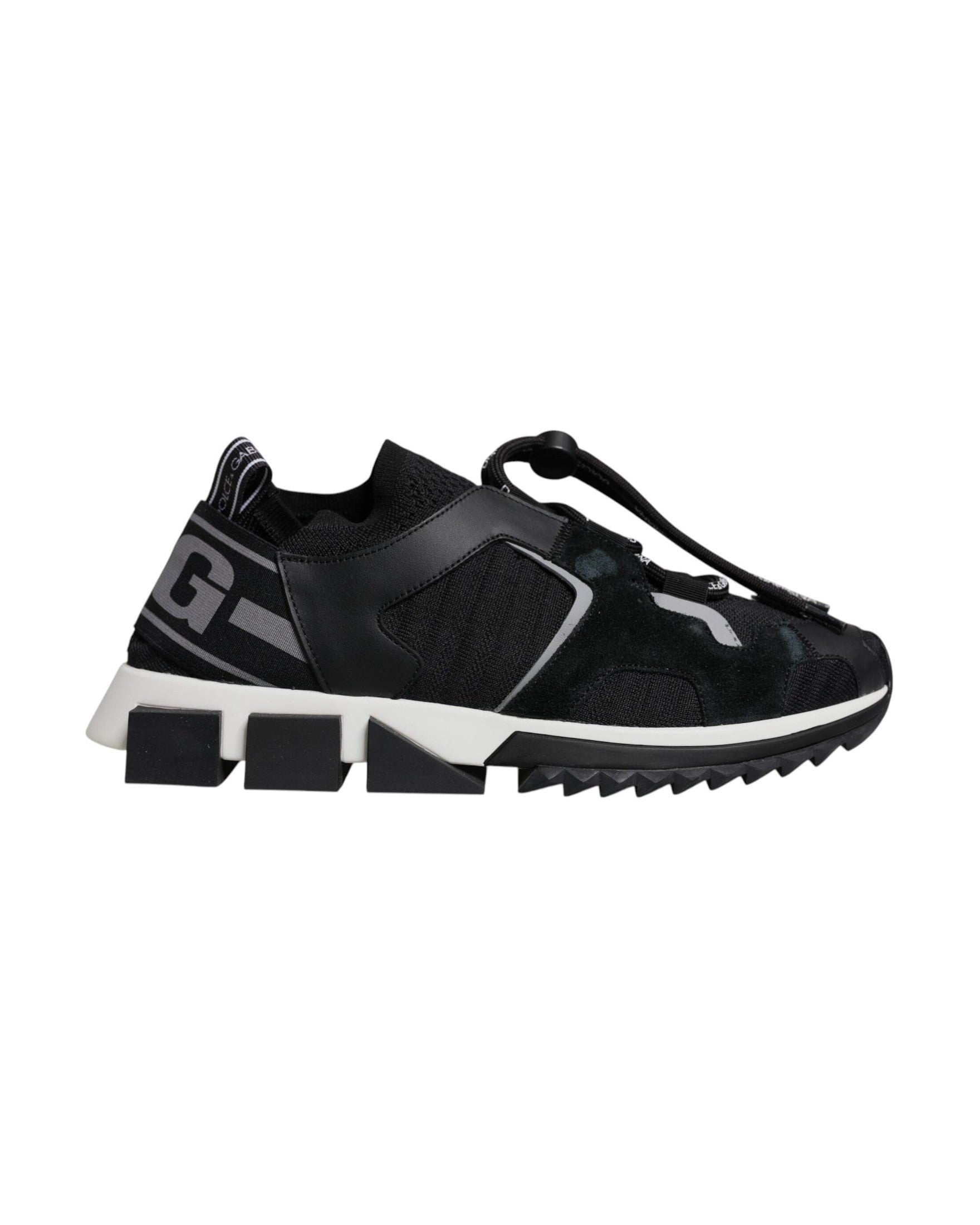 Dolce & Gabbana Black Mesh Sorrento Trekking Sneakers Shoes Glam Steals