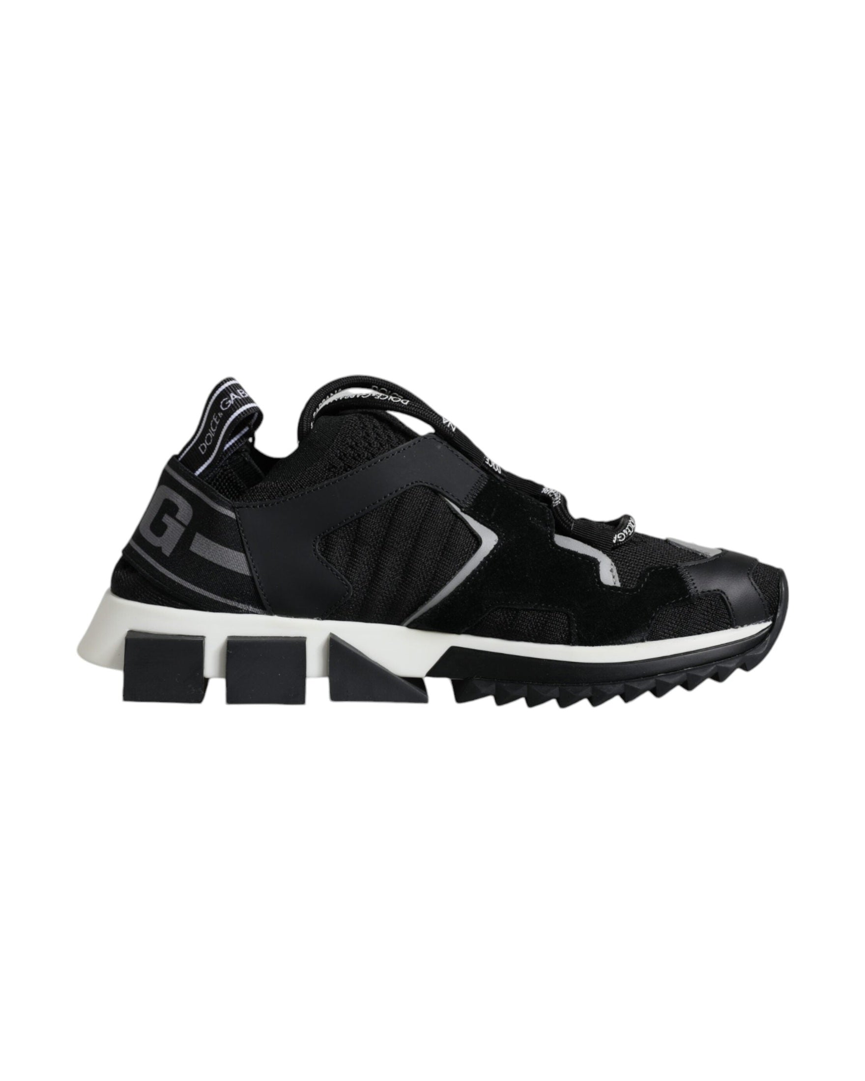 Dolce & Gabbana Black Mesh Sorrento Trekking Sneakers Shoes Glam Steals