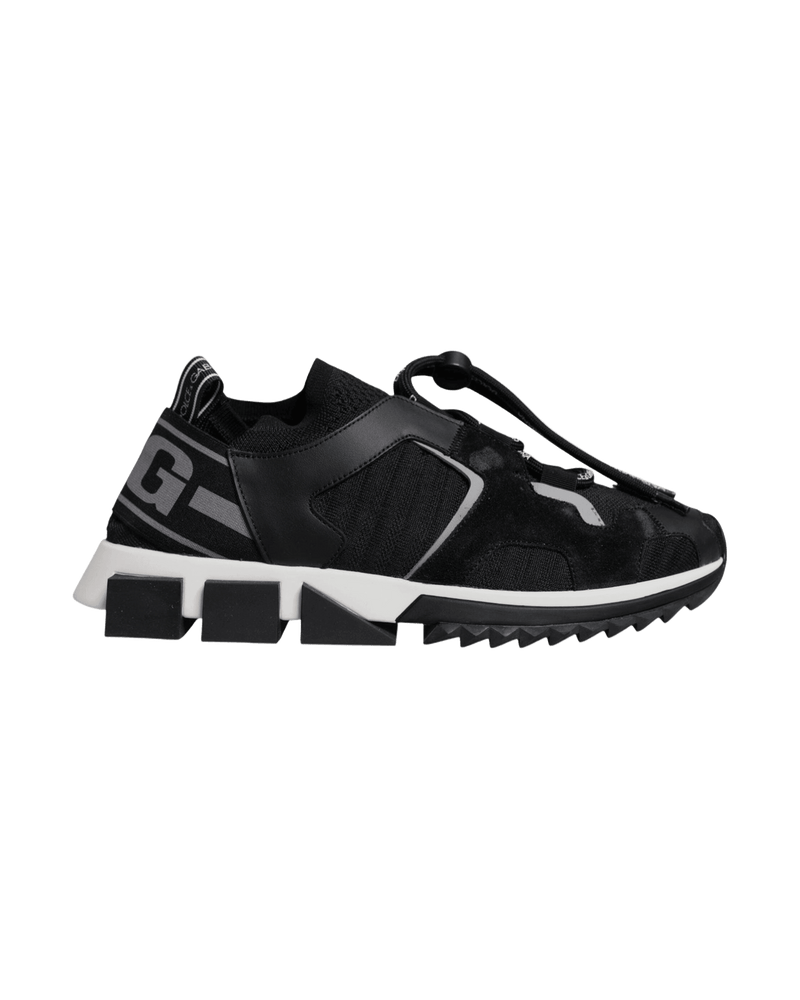 Dolce & Gabbana Black Mesh Sorrento Trekking Sneakers Shoes Glam Steals