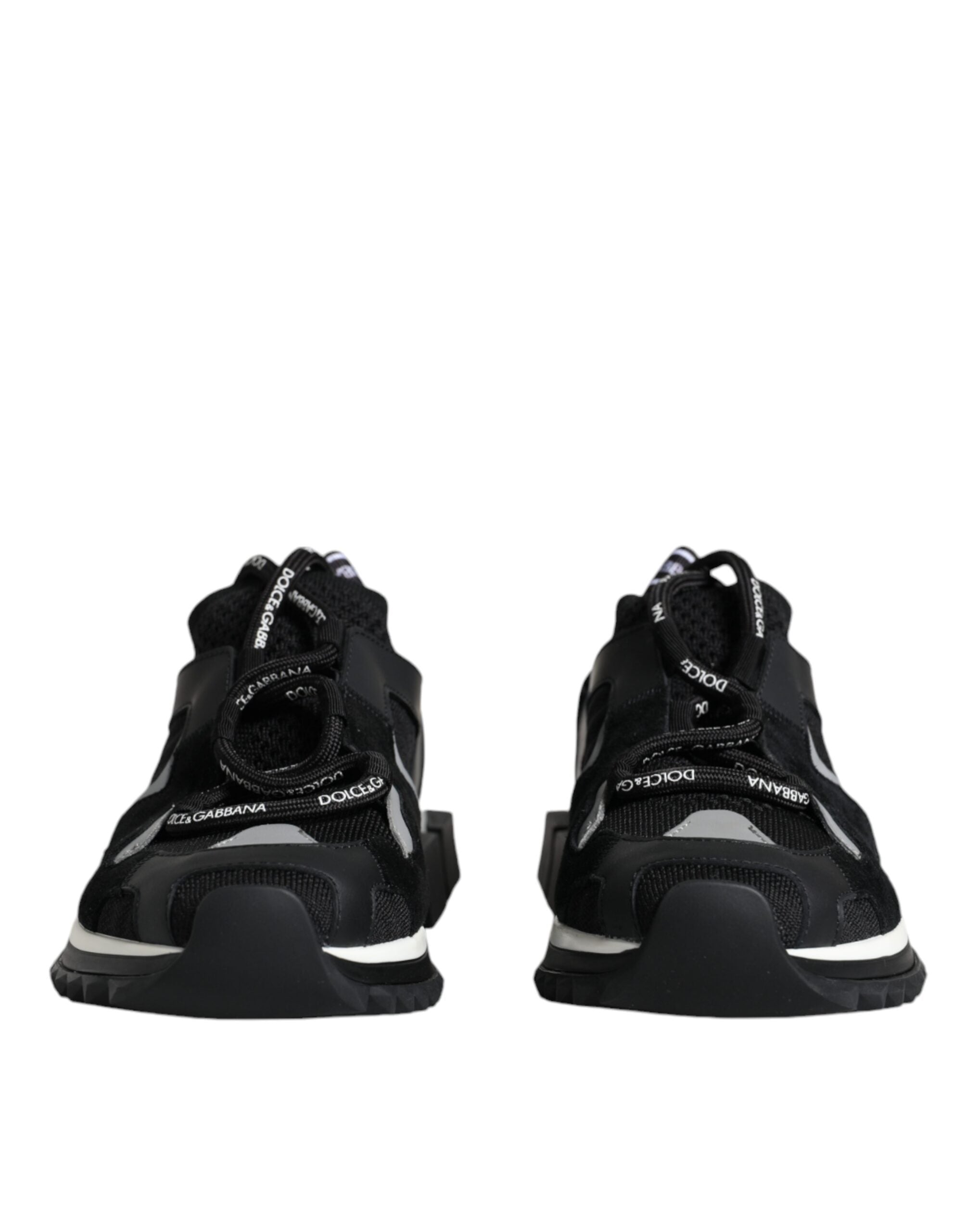 Dolce & Gabbana Black Mesh Sorrento Trekking Sneakers Shoes Glam Steals