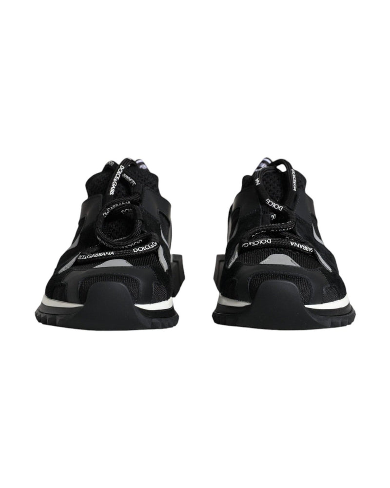 Dolce & Gabbana Black Mesh Sorrento Trekking Sneakers Shoes Glam Steals