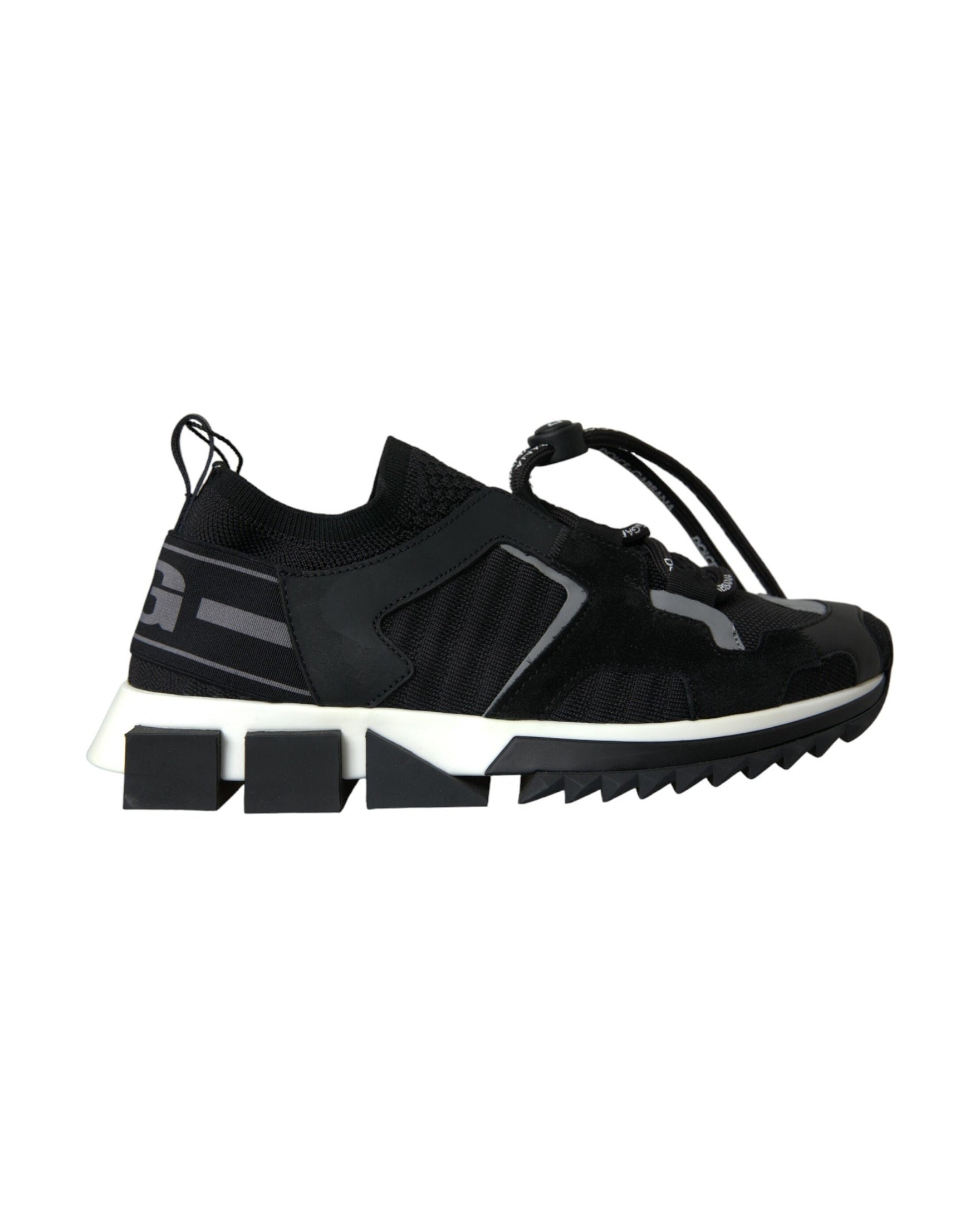 Dolce & Gabbana Black Mesh Sorrento Trekking Sneakers Shoes Glam Steals
