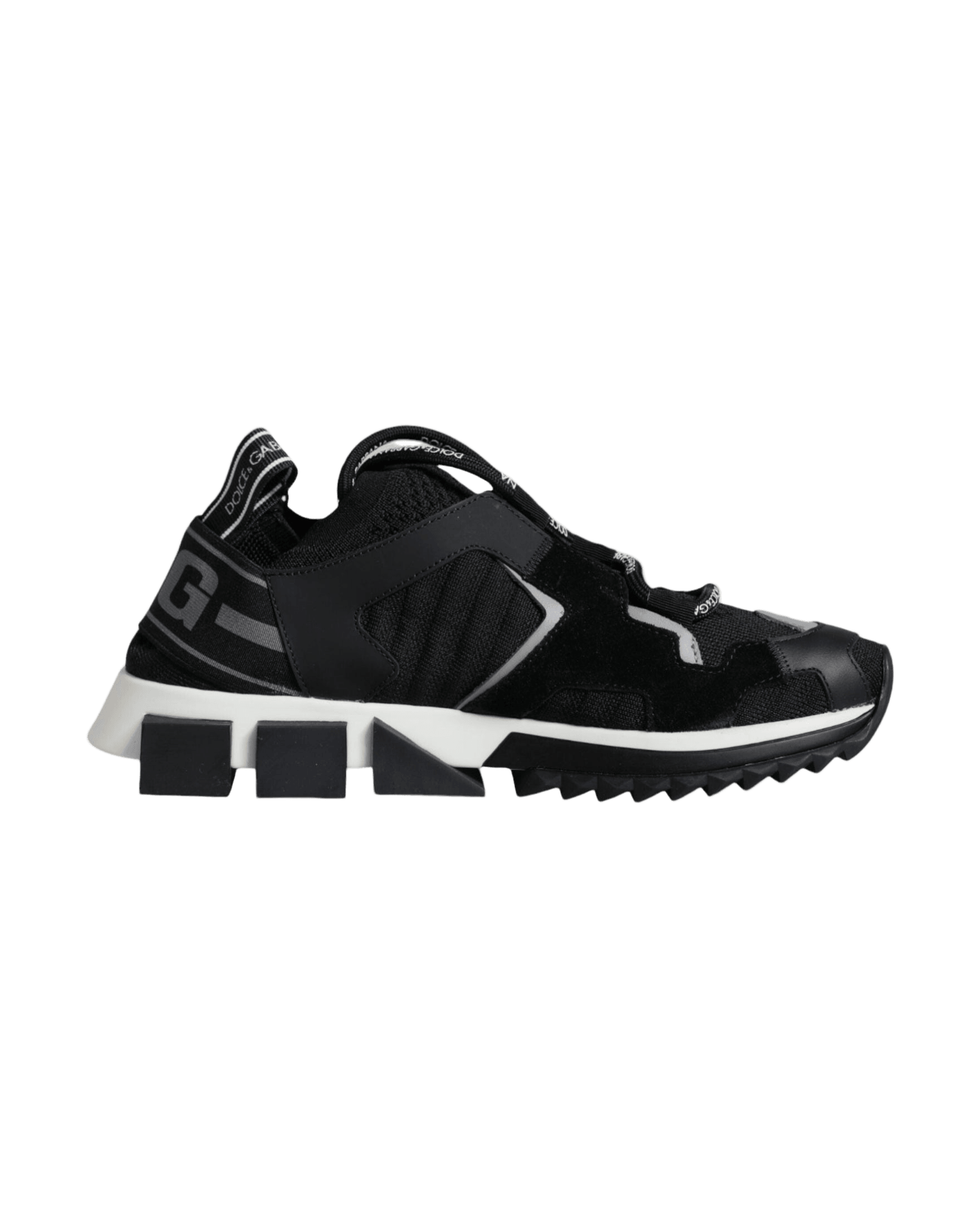 Dolce & Gabbana Black Mesh Sorrento Trekking Sneakers Shoes Glam Steals