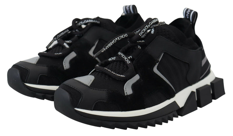 Dolce & Gabbana Black Mesh Sorrento Trekking Sneakers Glam Steals