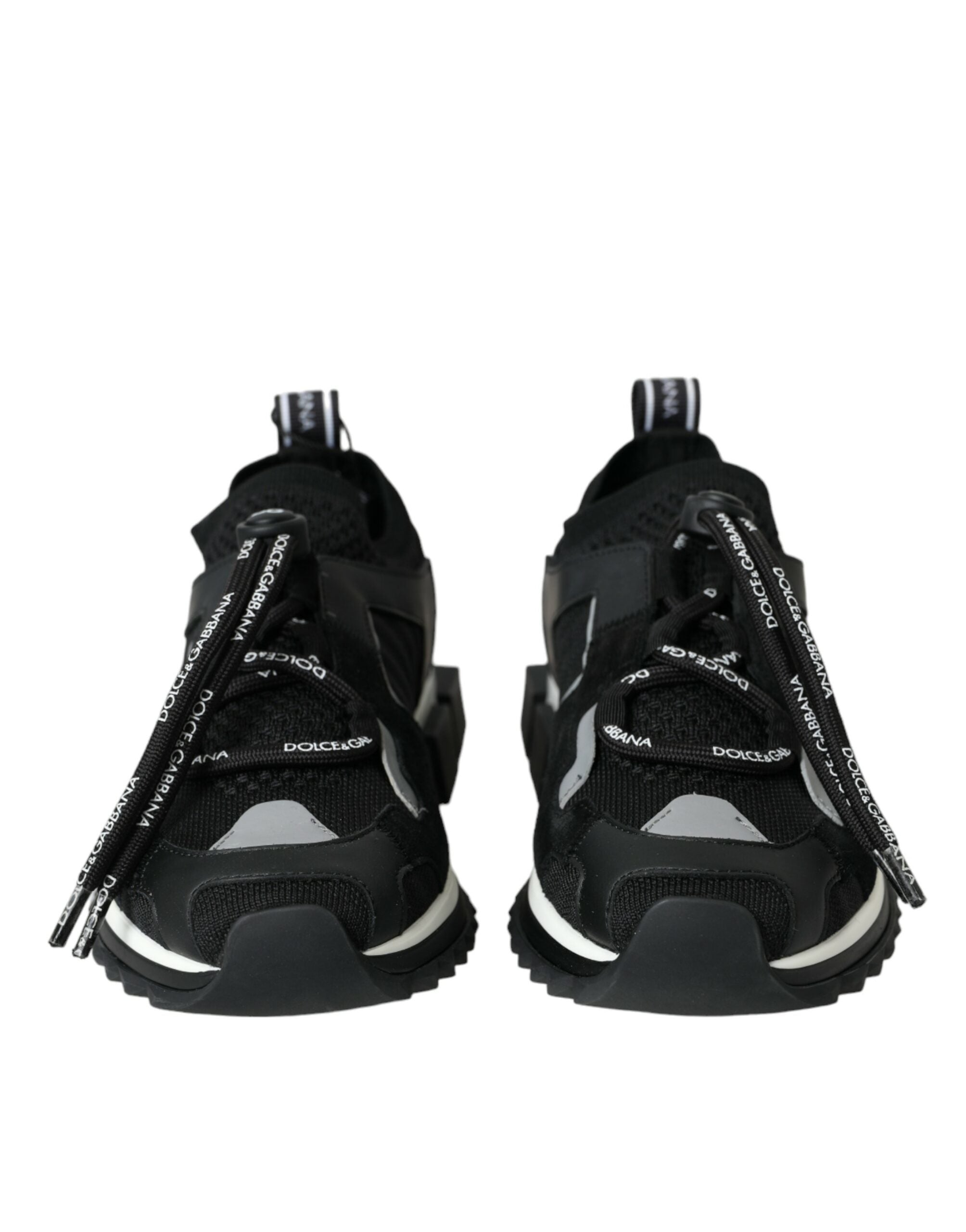 Dolce & Gabbana Black Mesh Sorrento Trekking Sneakers Shoes Glam Steals