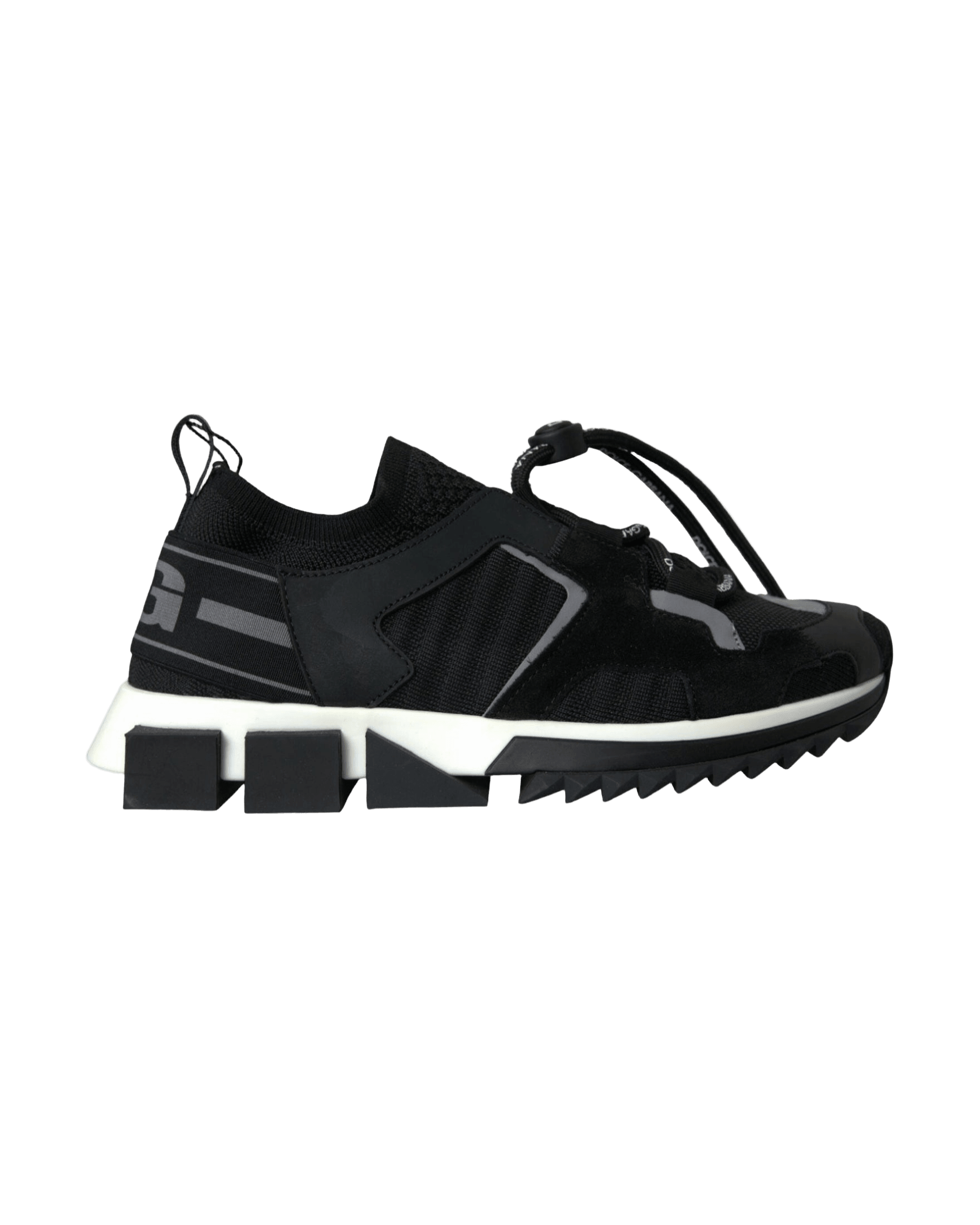 Dolce & Gabbana Black Mesh Sorrento Trekking Sneakers Shoes Glam Steals