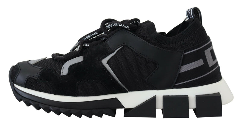 Dolce & Gabbana Black Mesh Sorrento Trekking Sneakers Glam Steals