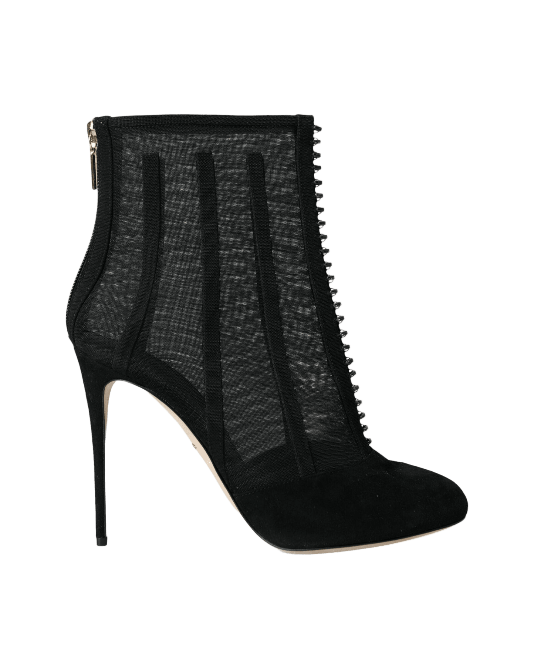 Dolce & Gabbana Black Mesh Stiletto Heels Ankle Boots Shoes Glam Steals
