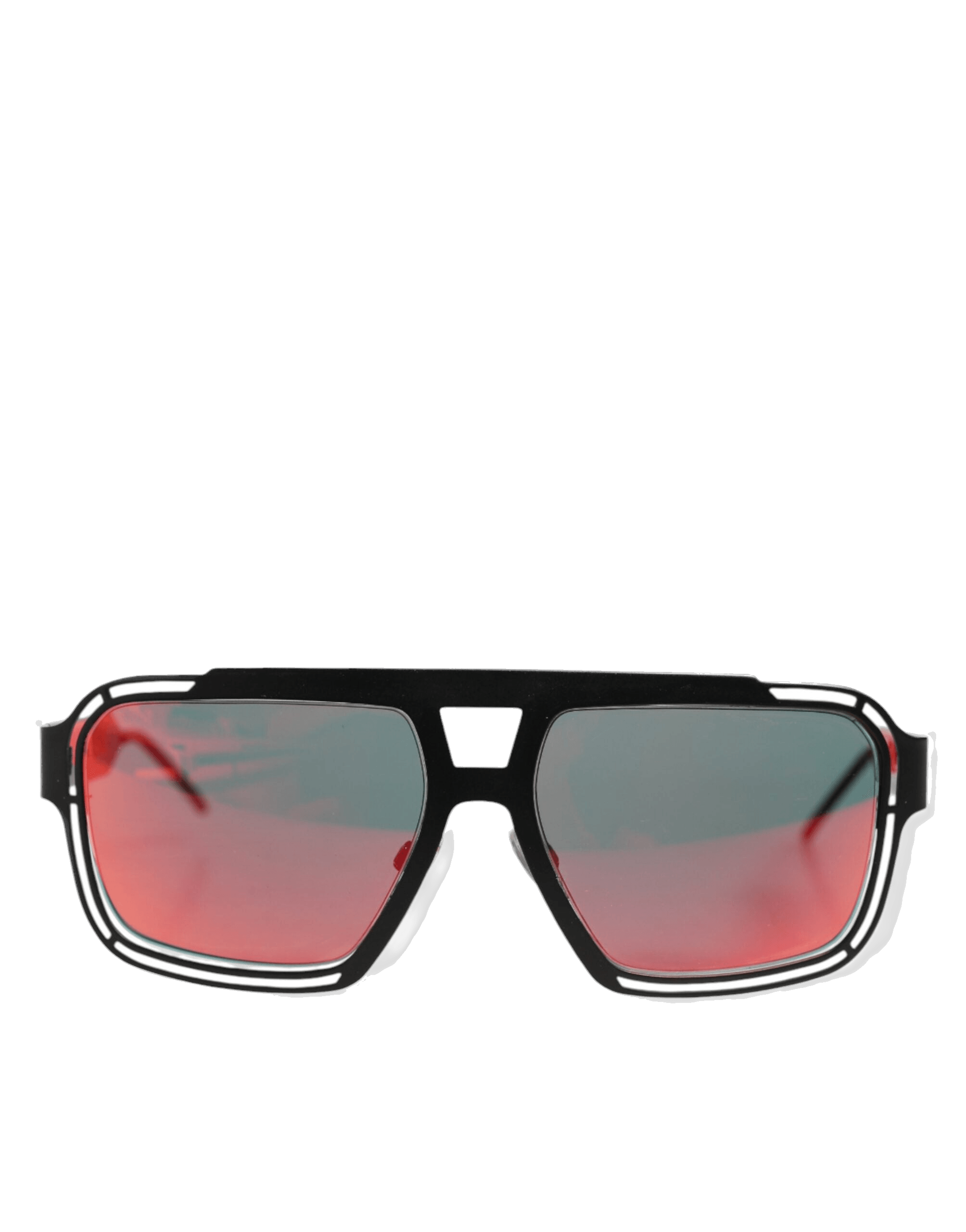Dolce & Gabbana Black Metal Pilot Frame Shades Eyewear Sunglasses Glam Steals