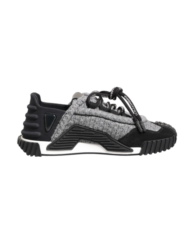 Dolce & Gabbana Black Gray Ns1 Low Top Sneakers Shoes Glam Steals