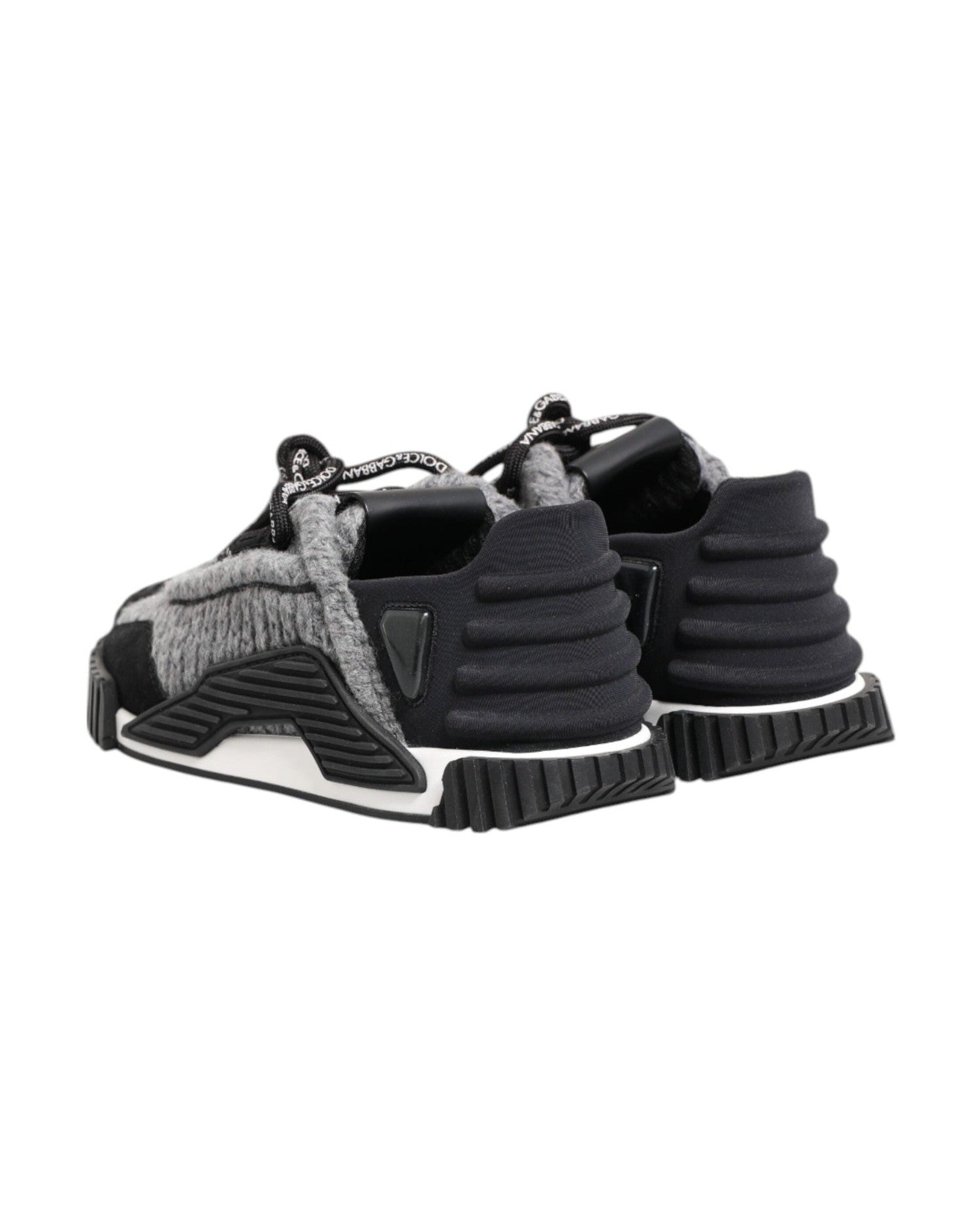 Dolce & Gabbana Black Gray Ns1 Low Top Sneakers Shoes Glam Steals