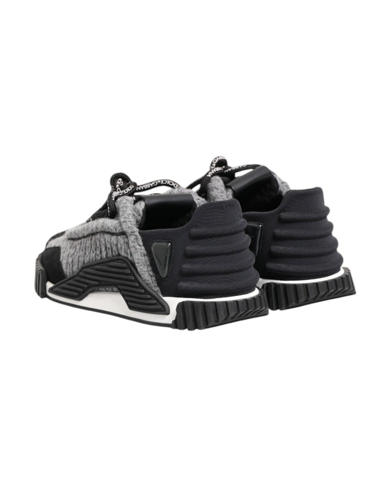 Dolce & Gabbana Black Gray Ns1 Low Top Sneakers Shoes Glam Steals