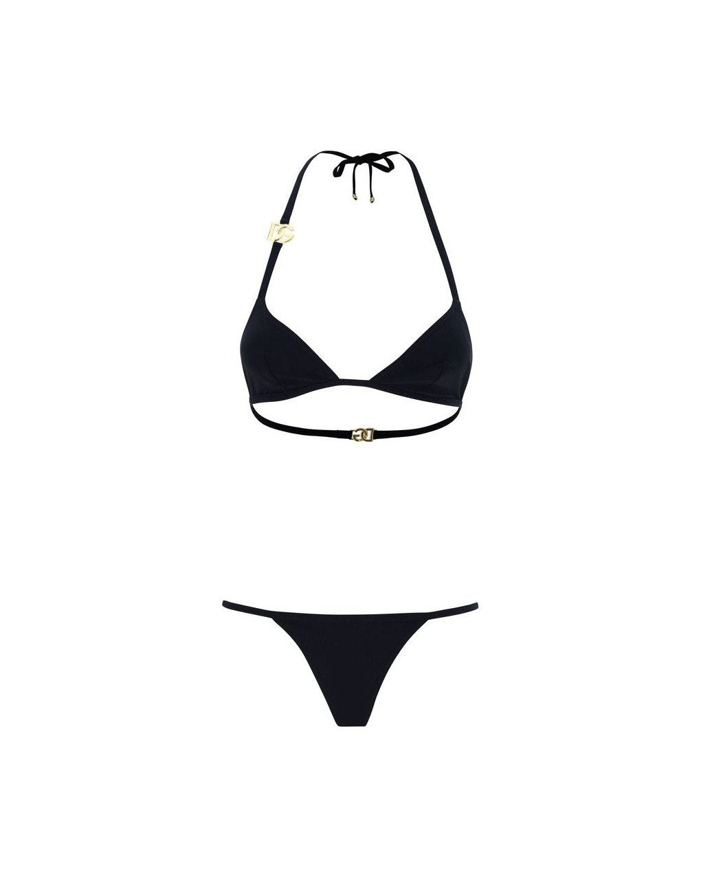 Dolce & Gabbana Black Nylon Bikini