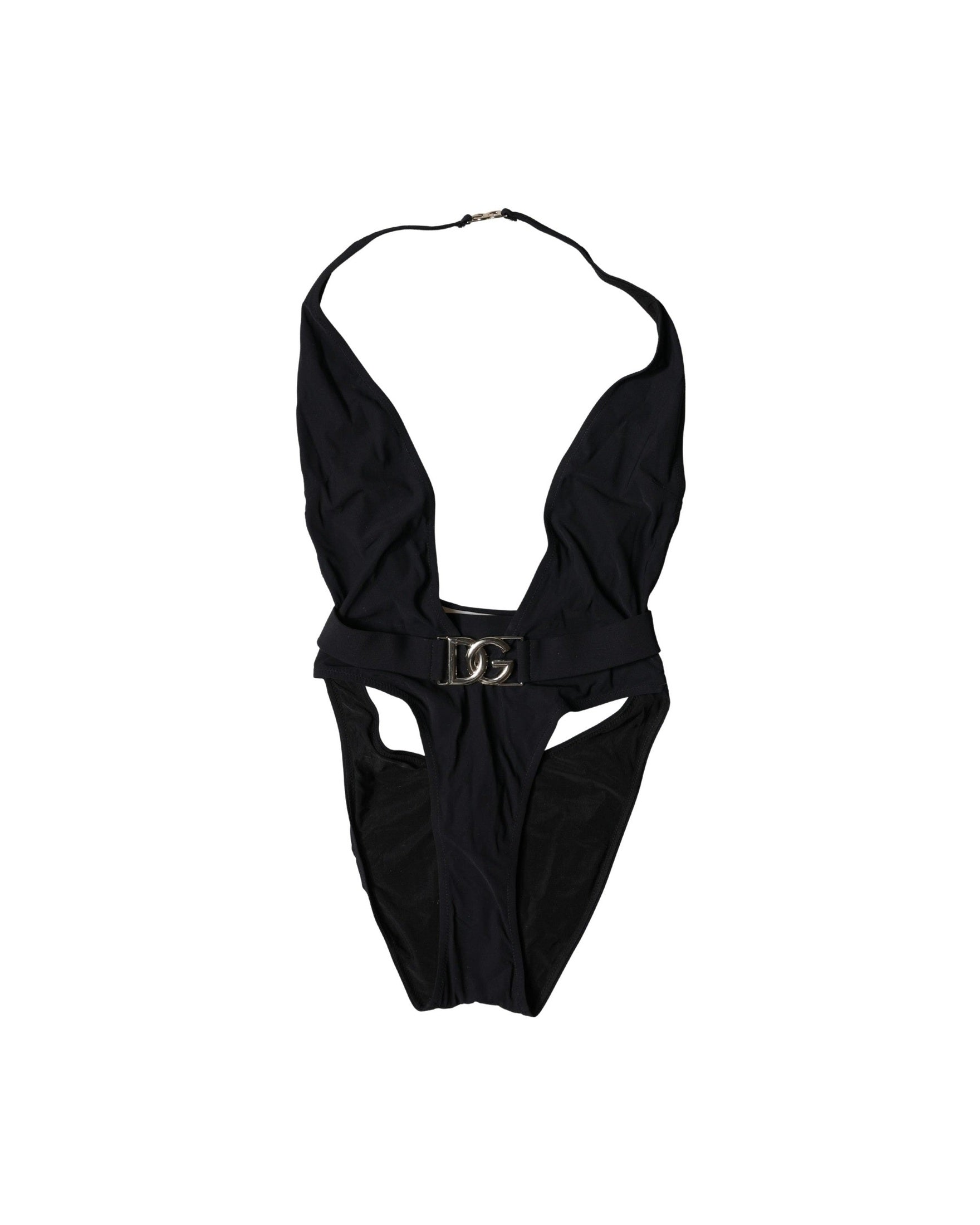 Dolce & Gabbana Black Nylon Dg One Piece Swimsuit