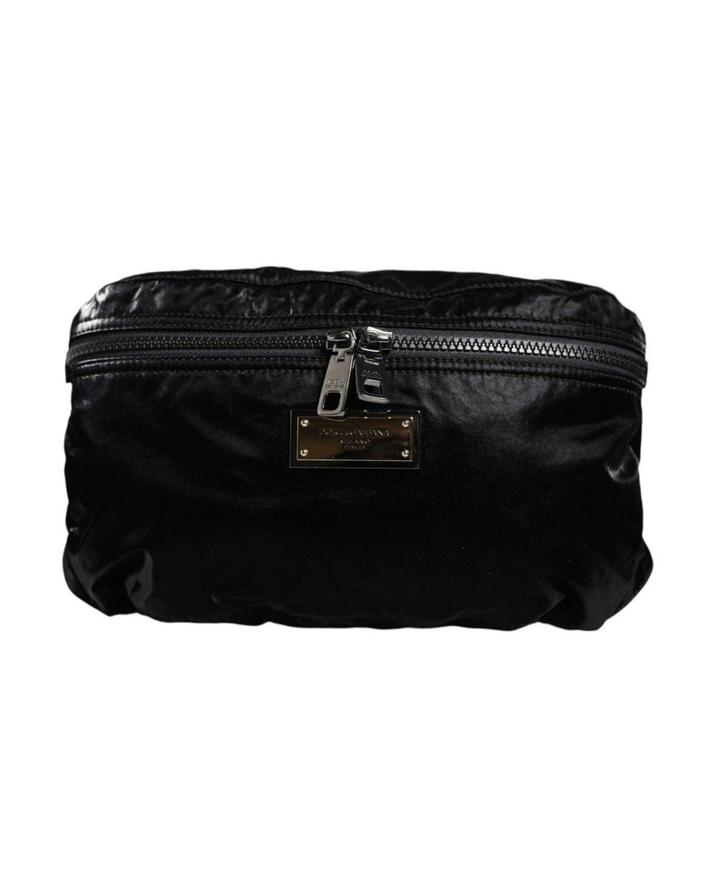 Dolce & Gabbana Nylon Fabric Belt Waist Fanny Pack Black Bag Glam Steals